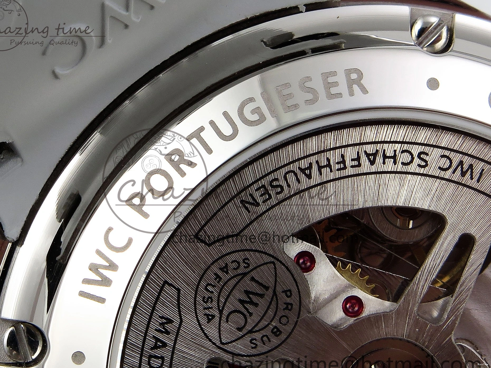 MIROTIME 0212 Portuguese Chrono IW3716 Z+F 1:1 Best Edition White Dial on Gray Rubber Strap A WrinkleFree 7014